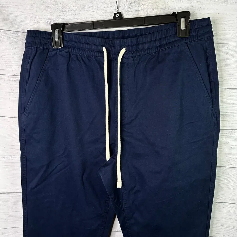 Lands End Mens size Large 36-38 Relaxed Fit Deck Pant Navy Blue